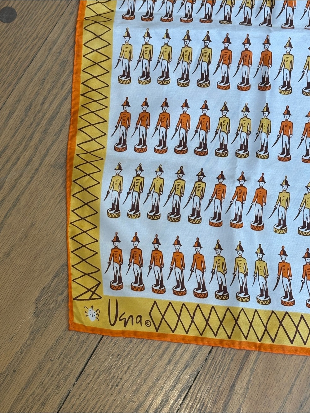 Vintage RARE Vera Neumann novelty print Silk Scarf
